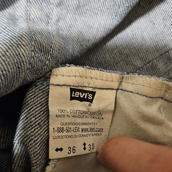 Rare Levi's Vintage 506 34w Men's Light Blue Jeans With Orange Tag - Picture 3 of 16